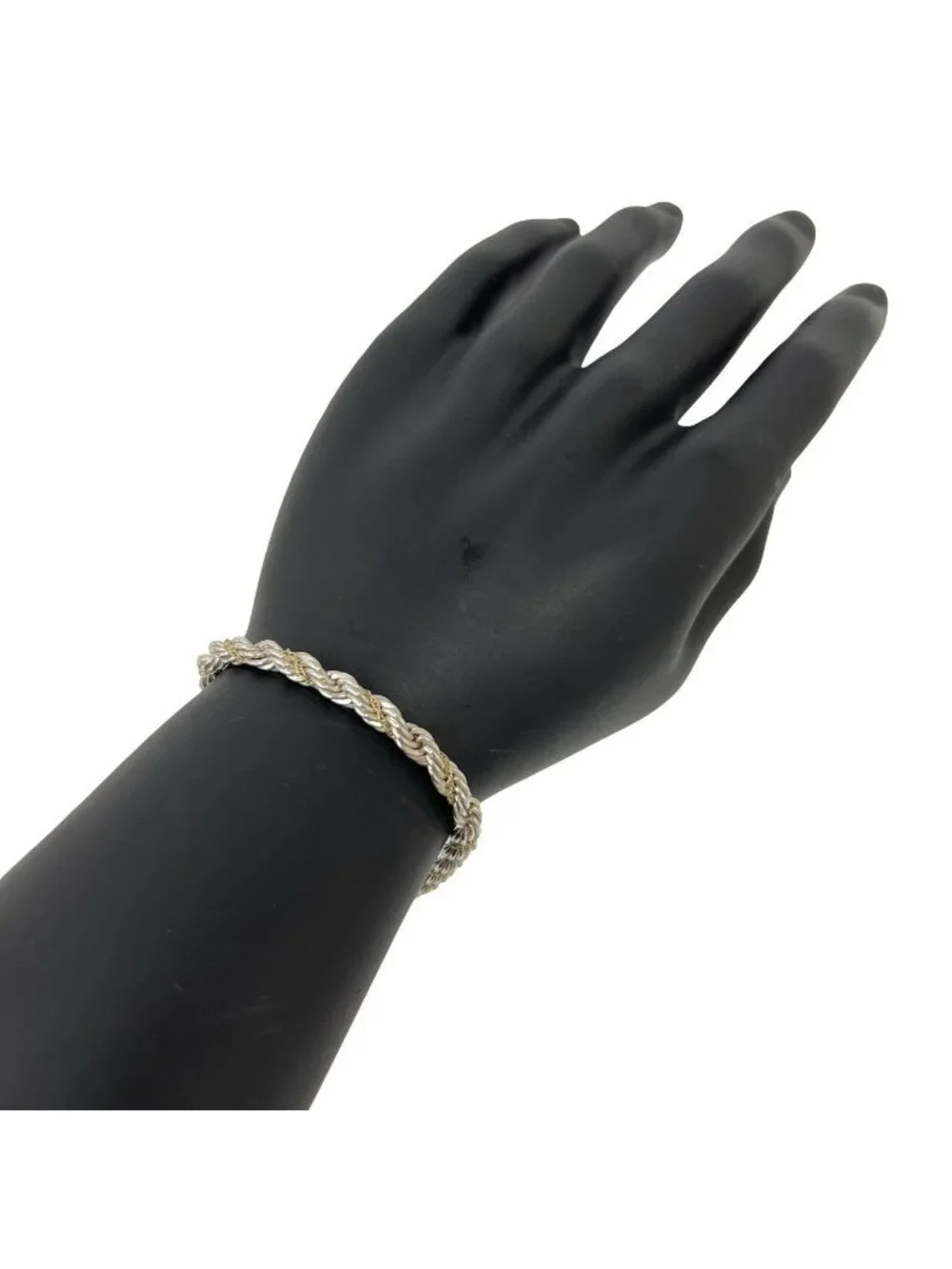 Tiffany & Co Twisted Rope Bracelet 925 Sterling Silver Gold